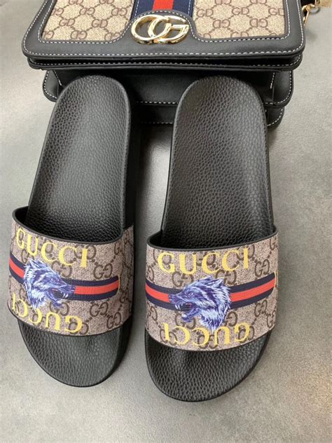 gucci slippers mens replica|Gucci knockoff sites.